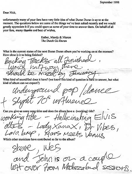 1998 Nick Q&A Page 1